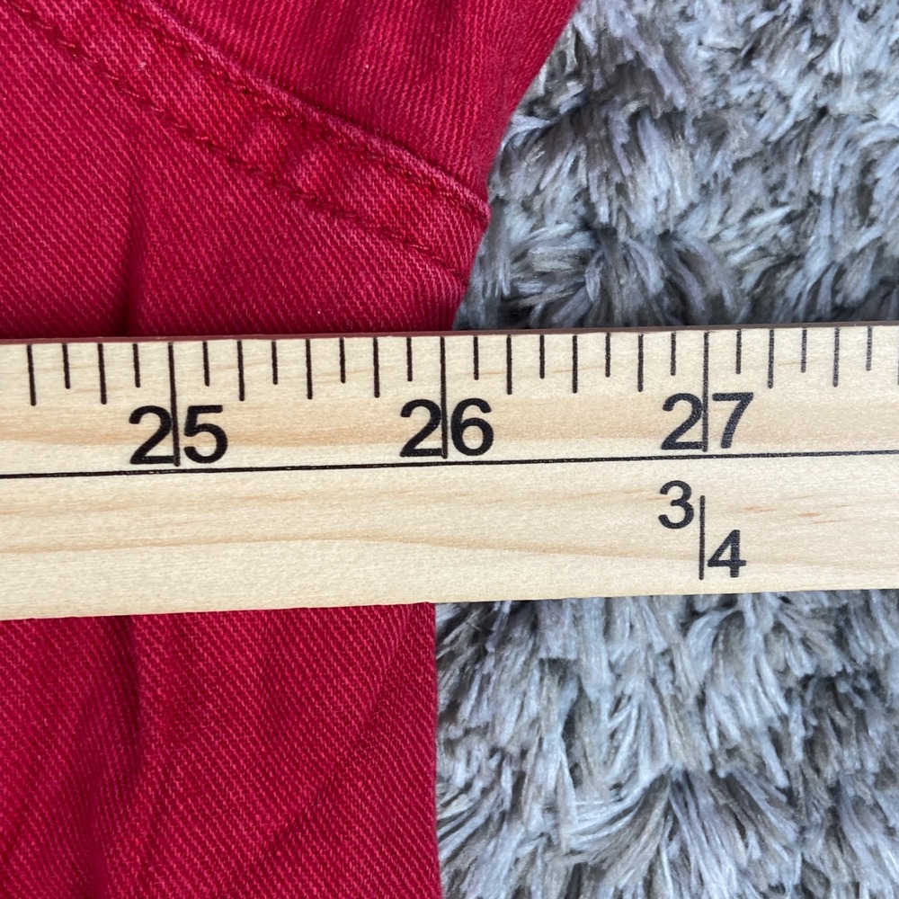Vintage Levi's Button Down Shirt Mens Large Red Cotton Twill Long Sleeve Red Tab - Picture 7 of 12